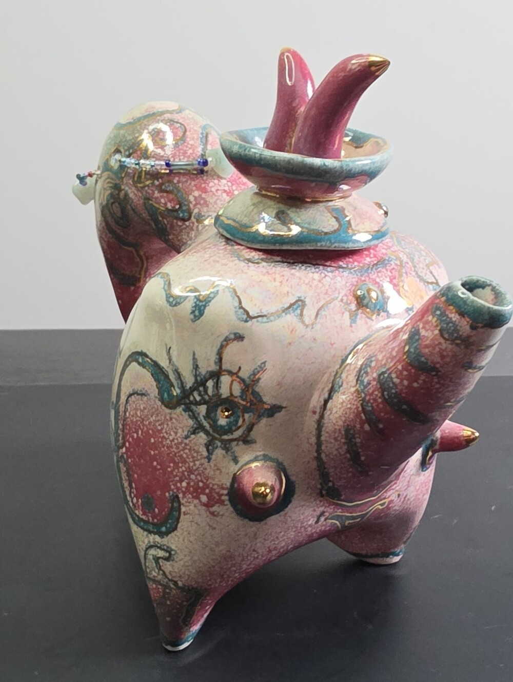 Artistic Whimsical Hand Built Teapot
